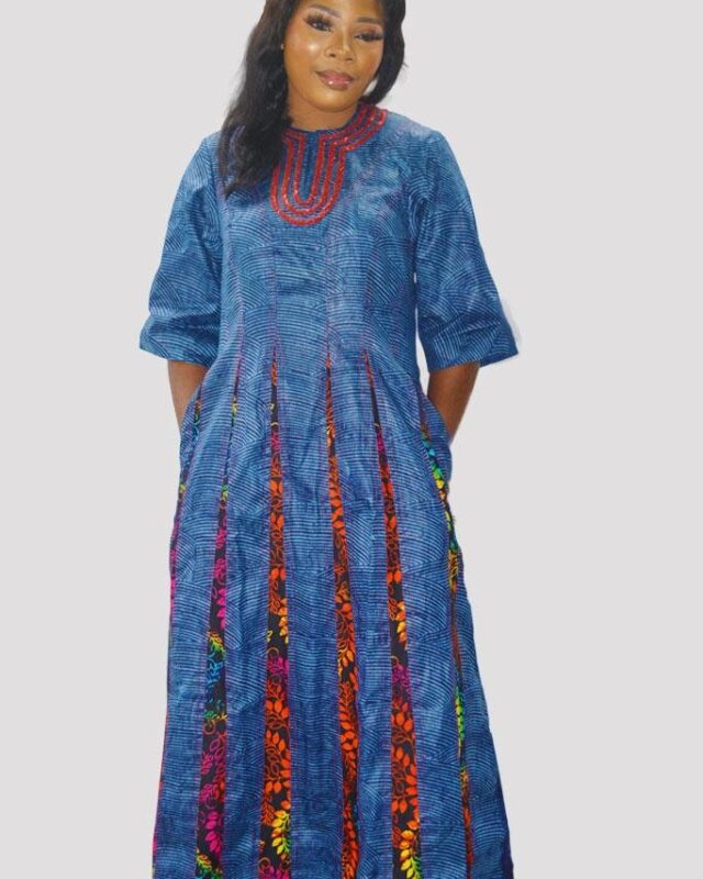 Red Bead Dashiki Dress